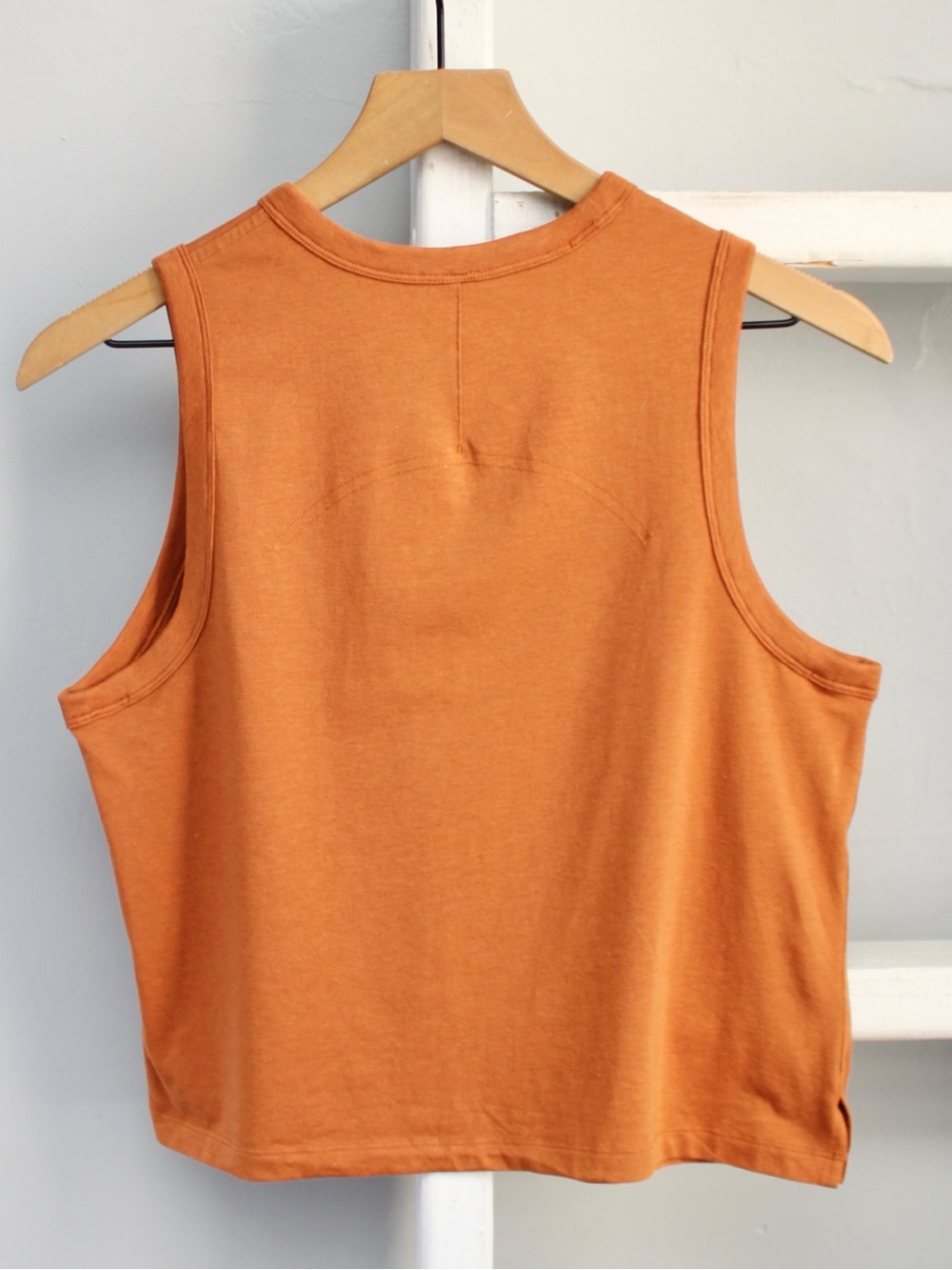 Lululemon Classic-Fit Cotton-Blend Tank Top Butternut Brown Orange Size Medium - Picture 3 of 5